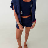 Anchor Knit Shorts - Navy