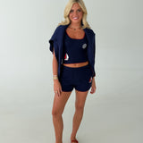 Anchor Knit Shorts - Navy
