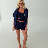 Anchor Knit Shorts - Navy