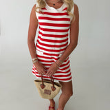 Brandi Knit Mini Dress - Red