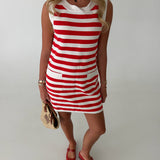 Brandi Knit Mini Dress - Red