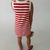 Brandi Knit Mini Dress - Red