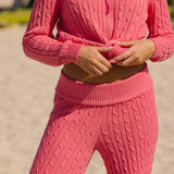 Foldover Knit Pant - South Beach Pink