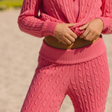 Foldover Knit Pant - South Beach Pink