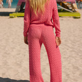 Foldover Knit Pant - South Beach Pink