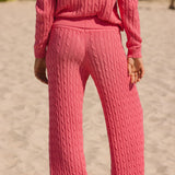 Foldover Knit Pant - South Beach Pink
