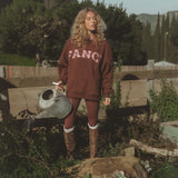 Fancy Oversized Fleece Plaid Collar Mockneck - Warm Marrom Brown