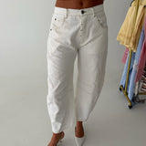 Jordan Barrel Jeans - White