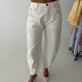 Jordan Barrel Jeans - White