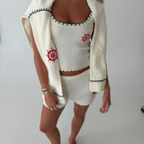 Anchor Knit Shorts - Cream