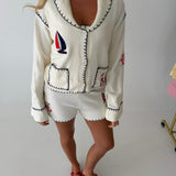 Anchor Knit Shorts - Cream