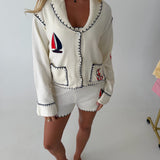 Anchor Knit Shorts - Cream