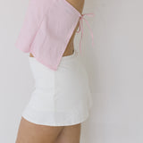 Mae Micro Mini Skort - Ivory