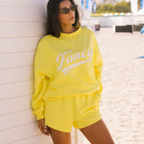 Fancy Oversized French Terry Mockneck - Sunlight Yellow
