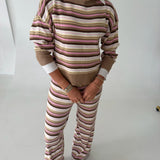 Maura Striped Knit Top - Banoffee