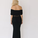 Abbi Mesh Maxi Dress - Black