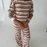 Maura Striped Knit Top - Banoffee