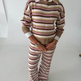 Maura Striped Knit Top - Banoffee