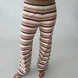 Mariah Multi Stripe Knit Pants - Banoffee