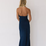 Amelia Halter Cowl Set - Navy