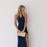 Amelia Halter Cowl Set - Navy