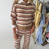 Maura Striped Knit Top - Banoffee