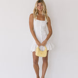 Rosie Halter Neck Bubble Hem Dress - Off White