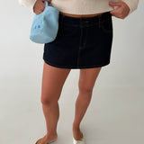 Lizzy Mini Skort - Dark Denim