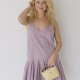 Cayli Drop Waist Dress - Lavender
