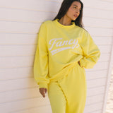 Fancy Oversized French Terry Mockneck - Sunlight Yellow