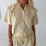 Scout Poplin Top - Butter Yellow