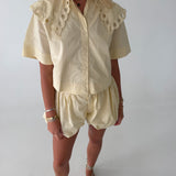 Scout Poplin Top - Butter Yellow