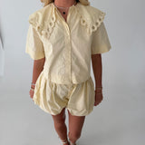 Scout Poplin Top - Butter Yellow