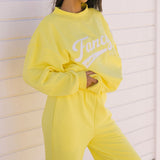 Fancy Oversized French Terry Mockneck - Sunlight Yellow