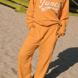 Fancy Oversized French Terry Mockneck - Miami Mango