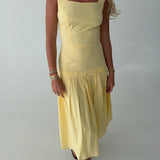 Maryanne Sleeveless Drop Waist Maxi Dress - Butter Yellow