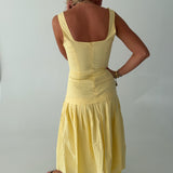 Maryanne Sleeveless Drop Waist Maxi Dress - Butter Yellow
