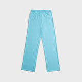 French Terry Straight Leg Drawstring Pants - Biscayne Blue
