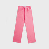 French Terry Straight Leg Drawstring Pants - South Beach Pink