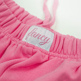 French Terry Straight Leg Drawstring Pants - South Beach Pink