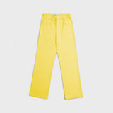 French Terry Straight Leg Drawstring Pants - Sunlight Yellow