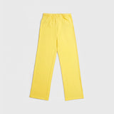 French Terry Straight Leg Drawstring Pants - Sunlight Yellow