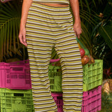 Essential Striped Comfort Pants - Palm