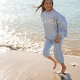 Fancy Fleece Cuffed Leg Sweatpants - Ice Blue