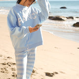 Fancy Relaxed Flow Pant - Malibu Blue Stripe