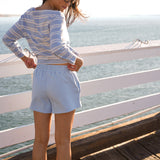 Fancy Fleece Lined Shorts - Ice Blue