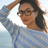 Fancy Boatneck Top - Malibu Blue Stripe