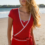 Short Sleeve Wrap Top