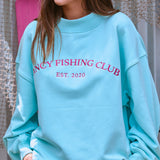 Oversized Terry Fishing Club Mockneck - Spearmint