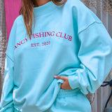 Oversized Terry Fishing Club Mockneck - Spearmint